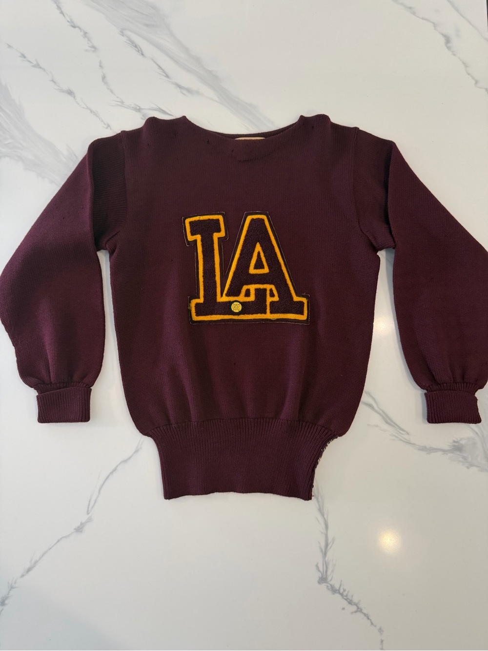 Vintage Logan Knitting Mills Wool Varsity Letterman Sweater